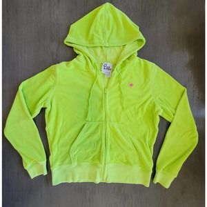 Lilly Pulitzer Vintage 90s Bright Lime Green Terry Cloth‎ Jacket Size Small